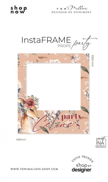 Rama props cabina foto personalizata in tematica evenimentului Instaframe Deer 3